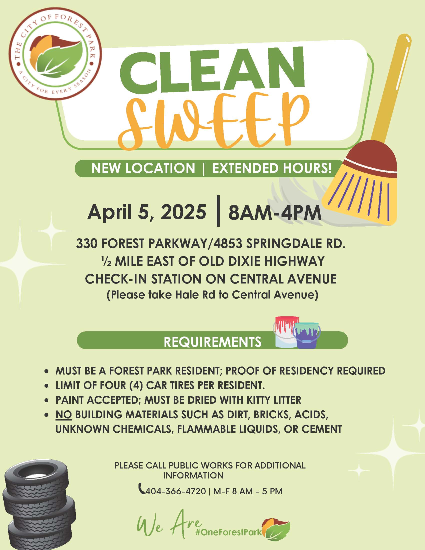 Free Quarterly Clean Sweep Event Scheduled For April 5 | Forest Park, GA