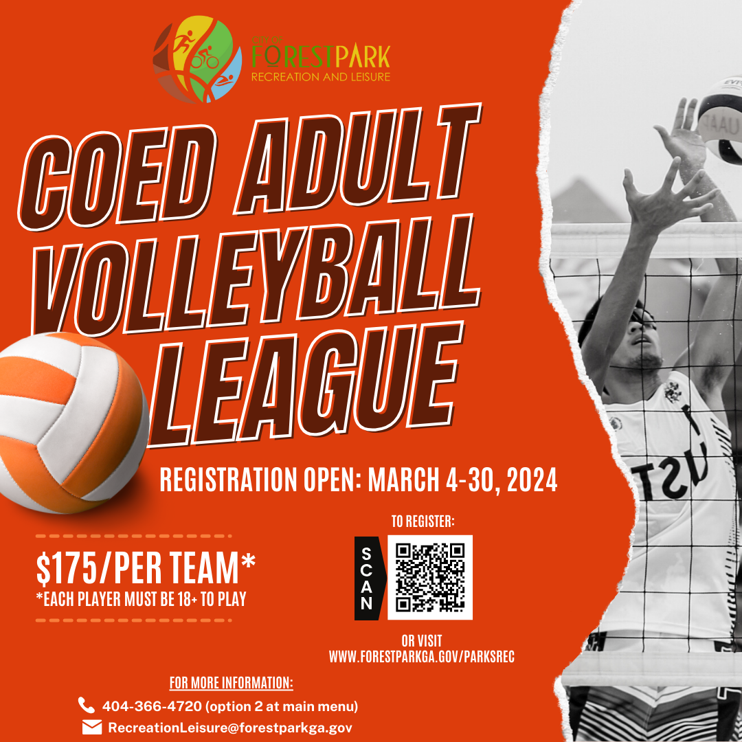 Coed Adult Volleyball League Forest Park Ga 1902