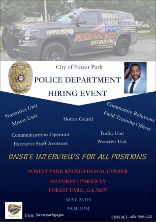 Police Department Hiring Event Flyer