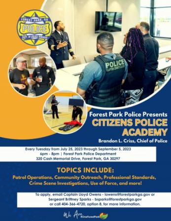 Citizens Police Academy Flyer